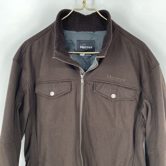 Marmot Hawkins Fleece Full Zip Jacket Brown Men's Size XL - Picture 8 of 8